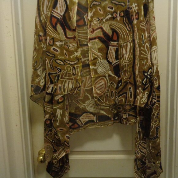 WHITE LOTUS GIRL DEEP TROPICS JUNGLE SARONG, WRAP, SCARF, SHAWL - Picture 4 of 5